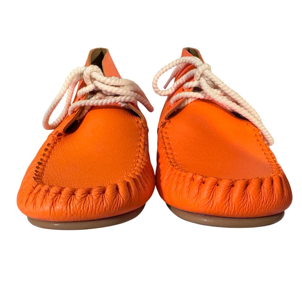 New Auth. Loewe Leather Lace Moccasins Booties Size 40 W/Box & Dust Bags - Picture 9 of 15